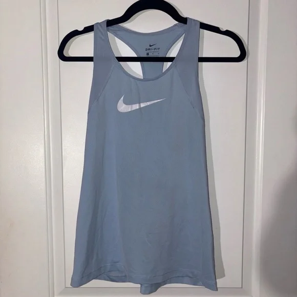 Nike Light Blue Racerback Dri-FIT Tank - Picture 1 of 3